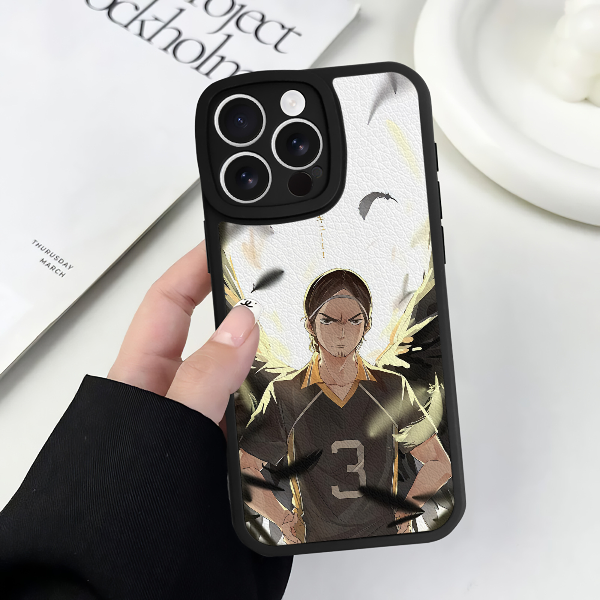 （画像用） ハイキュー!! Haikyu!! 【iPhone 16シリーズ対応】シリコンスマホケース（レザー調） 材質：シリコン